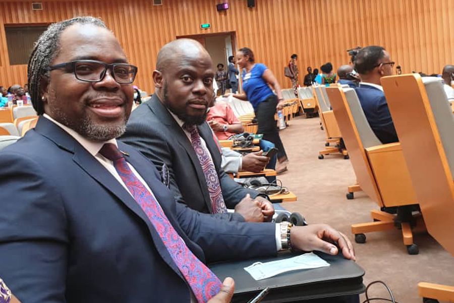 Malawi Legal Aid Bureau Director Masauko Chamkakala with Deputy Director Trouble Kalua