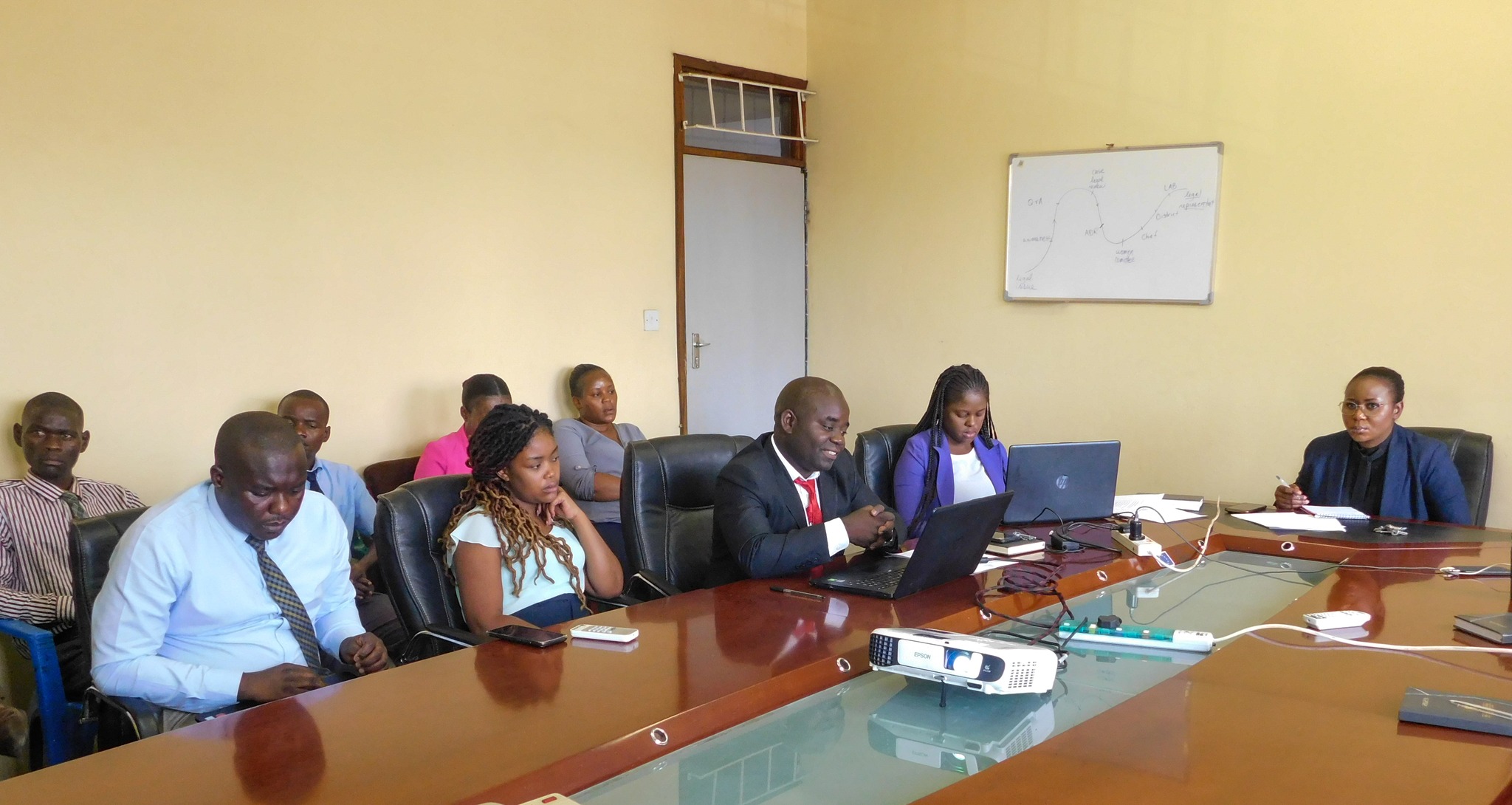 Officers during the training