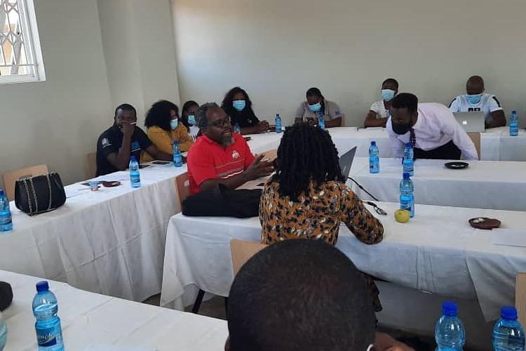 The Deputy Director and Legal Aid Bureau lawyers during the training