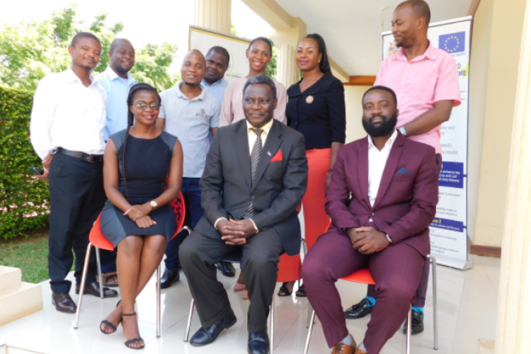 Participants and mentors at the trial advocacy training