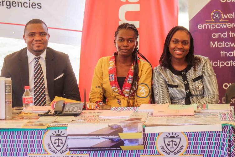 LAB officers on the Bureau's pavilion