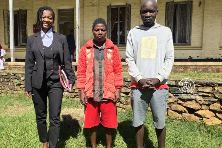 Counsel Sumani with the two clients after Court